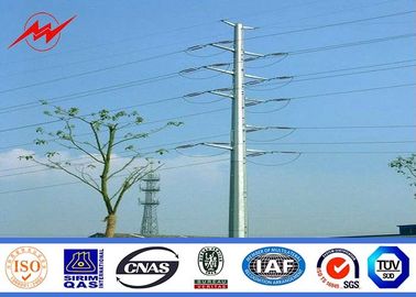 OEM Electric Utility Pole 10m Tinggi 2.75mm Ketebalan Bentuk Oktagon 1.5m Bracket pemasok