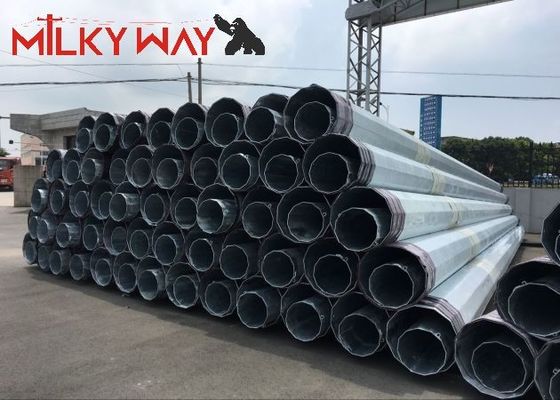 12M 16KN Steel Tubular Electric Pole Untuk Proyek Transmisi Jalur Distribusi Listrik pemasok