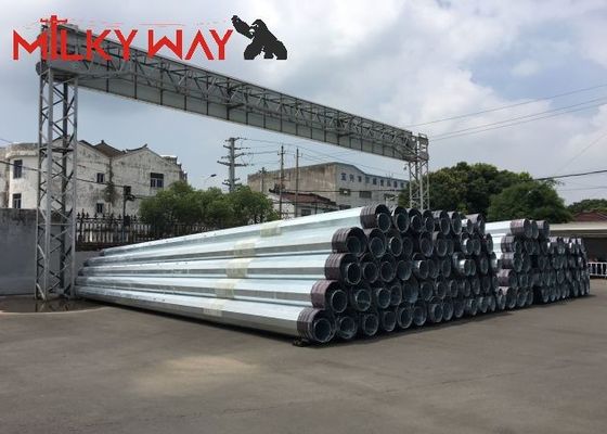 12M 16KN Steel Tubular Electric Pole Untuk Proyek Transmisi Jalur Distribusi Listrik pemasok