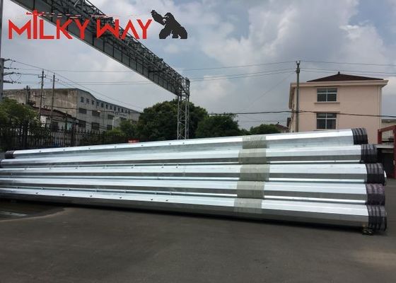 15M 6mm Ketebalan Disesuaikan Power Transmission Pole Galvanis Baja pemasok