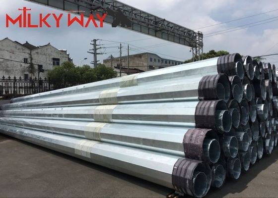 Tiang Listrik Baja Galvanis 80FT 90FT 138KV untuk Distribusi Listrik pemasok