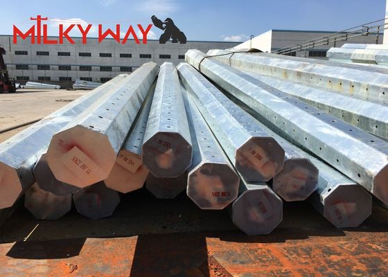 Pole listrik untuk jalur transmisi dengan baja galvanis panas dan tinggi dan desain pemasangan yang disesuaikan pemasok