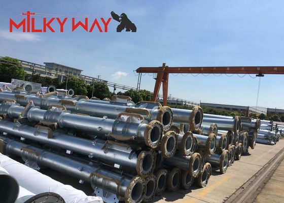 Tiang Transmisi Listrik Baja Galvanis 14m-21m untuk Saluran Utilitas pemasok