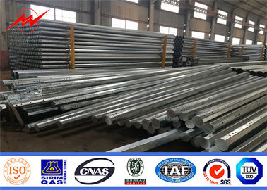 OEM Electric Utility Pole 10m Tinggi 2.75mm Ketebalan Bentuk Oktagon 1.5m Bracket pemasok