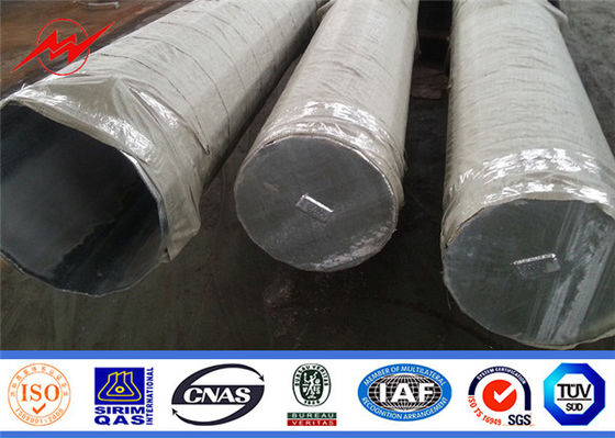 2.5kn-200kn Steel Power Pole Hot Dip Galvanized Untuk Transmisi Daya pemasok