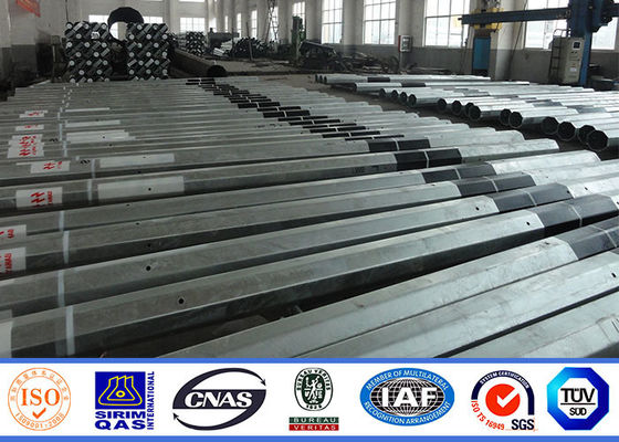 35ft 40ft Electric Transmission Pole Hot Dip Galvanized Power Distribution Steel pemasok