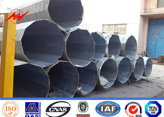 138KV Customisable Steel Utility Pole dengan Climbing Rung dan Anchor Bolt pemasok