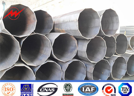 138KV Customisable Steel Utility Pole dengan Climbing Rung dan Anchor Bolt pemasok