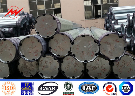 138KV Tubular Steel Power Pole Untuk Lini Transmisi Daya 1 mm hingga 36 mm pemasok