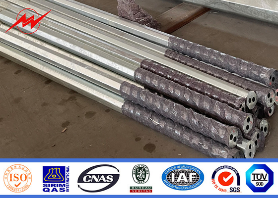 Kutub transmisi daya untuk tenaga listrik Kutub baja dengan Hot Dip Galvanized Finish pemasok