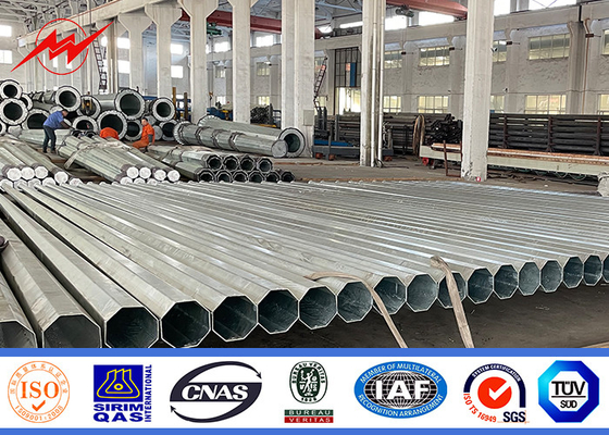 35ft 40ft Electric Transmission Pole Hot Dip Galvanized Power Distribution Steel pemasok