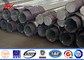 Tiang Tenaga Listrik Baja Galvanis Bitumen 20m Dengan Cross Arms ISO 9001 pemasok