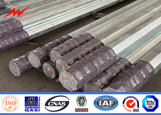Kutub transmisi daya untuk tenaga listrik Kutub baja dengan Hot Dip Galvanized Finish pemasok