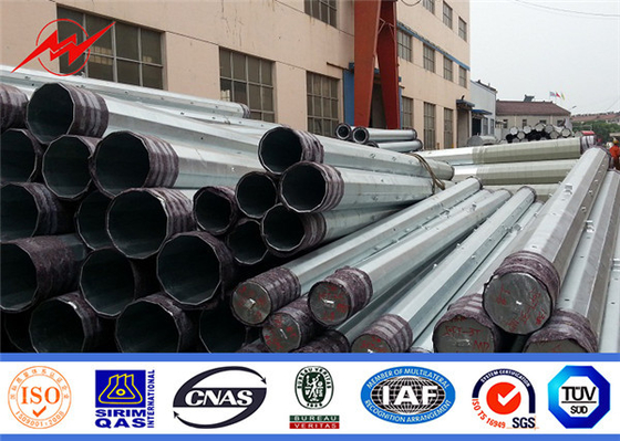 8m-60m Steel Power Pole Dengan 2.5KN-200KN Breaking Load pemasok
