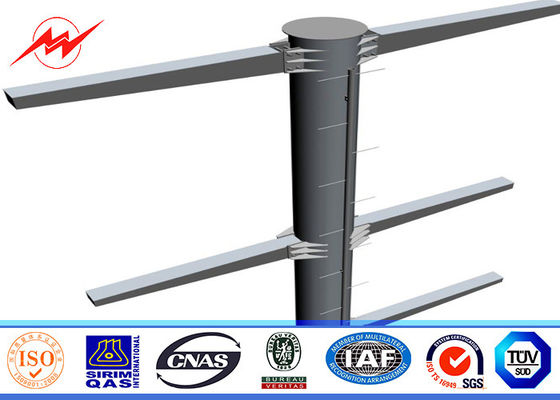 11M baja galvanis tiang daya listrik untuk saluran transmisi overhead