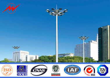 Kustom 25m Polygonal Stadion Sepak Bola Tinggi Mast Tiang Lampu Untuk Seaport