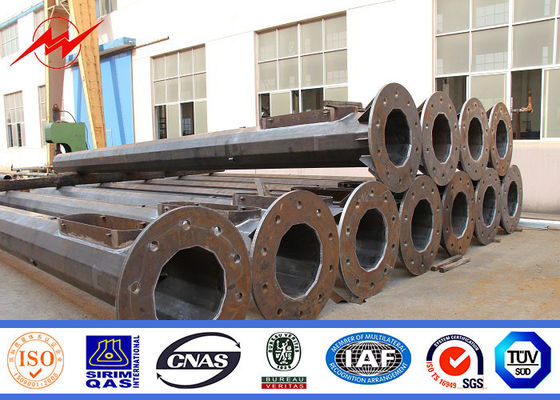 Windproof Hot Dip Galvanized High Mast Tower, Bandara Metal Light Pole