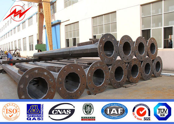 Windproof Hot Dip Galvanized High Mast Tower, Bandara Metal Light Pole