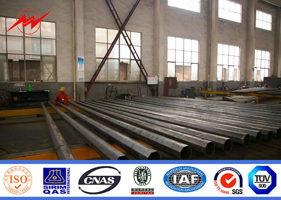 Windproof Hot Dip Galvanized High Mast Tower, Bandara Metal Light Pole