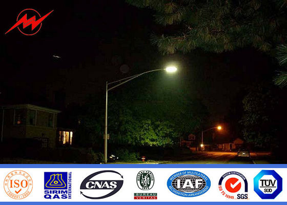 Bantalan baja galvanis lapis ganda 12m berpelindung ganda untuk lampu jalan