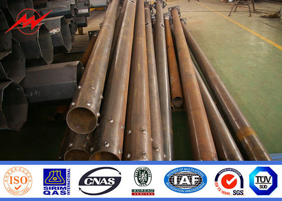 Bantalan baja galvanis lapis ganda 12m berpelindung ganda untuk lampu jalan