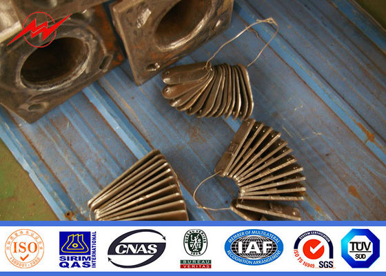 8m lengan tunggal hot dip galvanis baja tiang untuk penerangan jalan