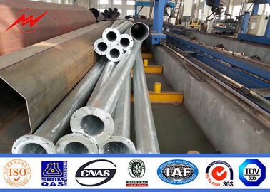 6m Single Arm Hot Dip Galvanized Steel Pole Untuk Pencahayaan Luar Ruangan Outdoor