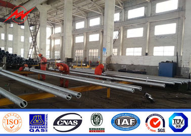 6m Single Arm Hot Dip Galvanized Steel Pole Untuk Pencahayaan Luar Ruangan Outdoor