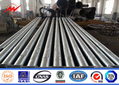 6m Single Arm Hot Dip Galvanized Steel Pole Untuk Pencahayaan Luar Ruangan Outdoor