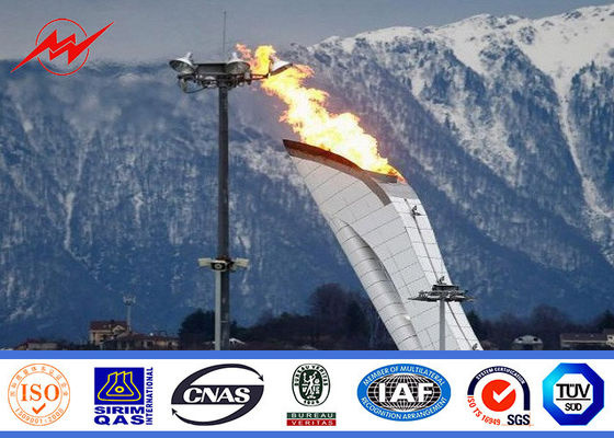 Stadion sepak bola tiang 45m tiang tiang tinggi dengan sistem pengangkat