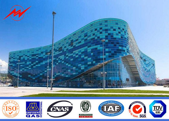 40m poligonal tiang tiang tinggi pusat olahraga pencahayaan dengan winch