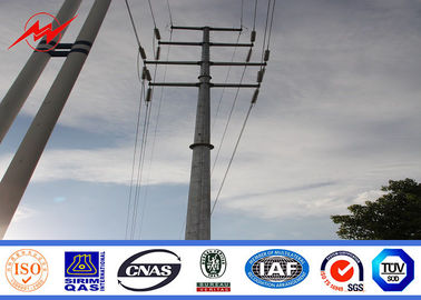 Tiang Listrik Baja Galvanis 30 Ft 3mm NEA Untuk Proyek Saluran Overhead