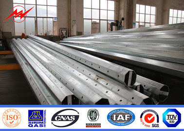 Tiang Listrik Baja Galvanis 30 Ft 3mm NEA Untuk Proyek Saluran Overhead