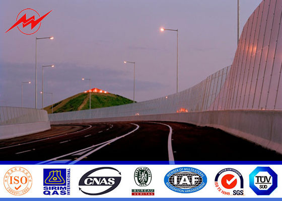 10mm 3mm wall thickness Galvanized Steel Pole for highway light
