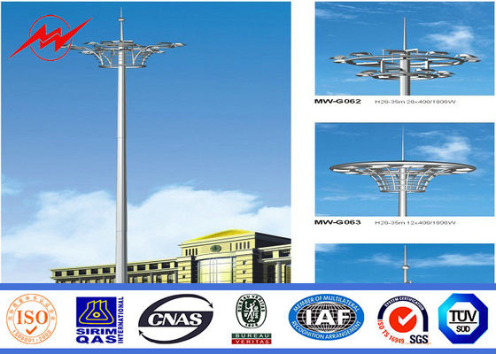 High strength Anti-corrosion Coating High Mast Pole with 400w HPS lights