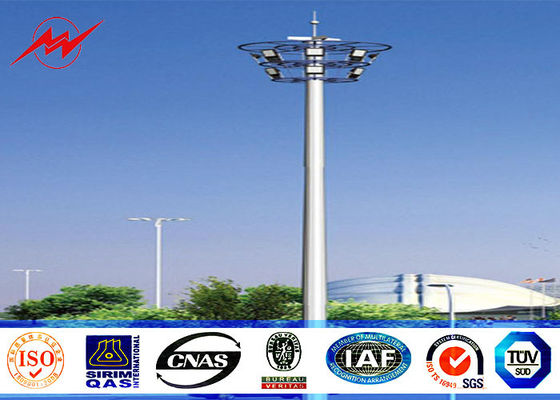 20M Height HPS Plaza High Mast Tower , Commercial Outdoor Light Poles