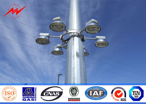 Galvanized 30M High Mast Pole with winch for Parking Lot Lighting
