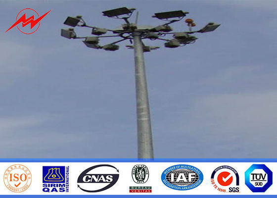 Airport 30M HDG High Mast Pole with double lantern panel for 100 square meters stadium lighting