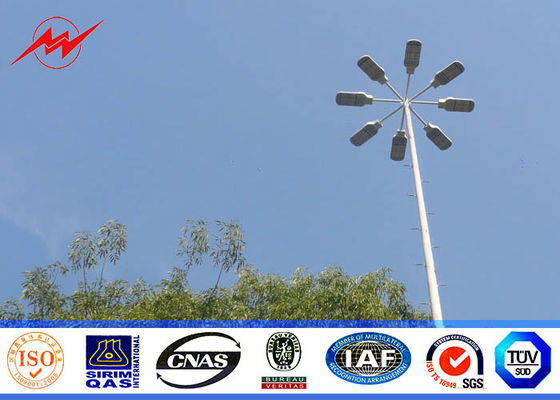 40 meters powder coating galvanized High Mast Pole with 300kg rasing system for airport area lighting