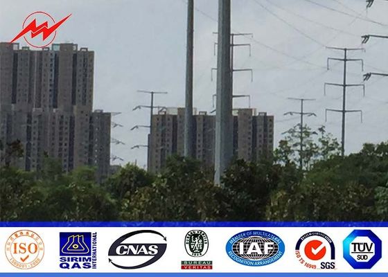 16sides 70ft 135kv voltage Steel Utility Pole for sub stational distribution line with steel top plate