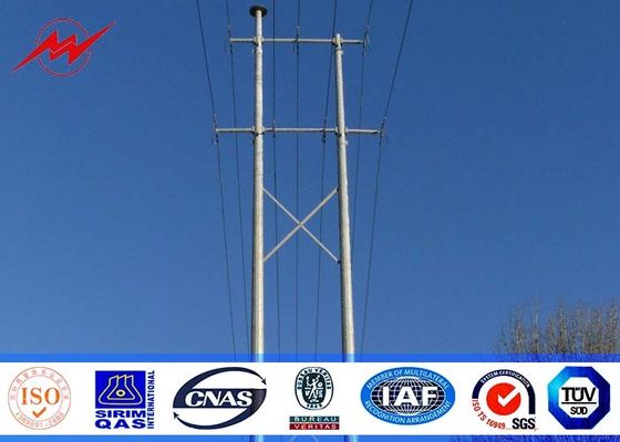 12sides 8M 2.5KN Steel Utility Pole for transmission power line with top steel plate