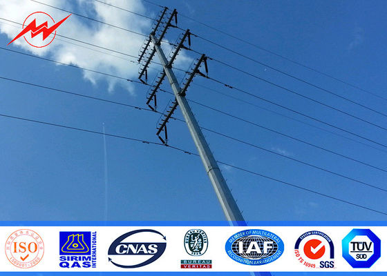 11.8M 50KN 6mm Thikcness Steel Utility Pole For Electrical Power Tower