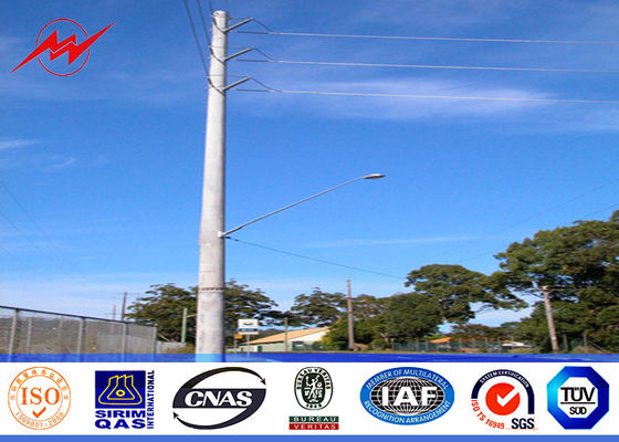 Octagonal Low voltage 8M Tubular Steel Structures Electric Power Pole 69kv