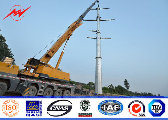 Professional Grade Three 128kv electric Steel Utility Pole 65ft 1000kg load