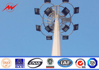 Tiang Penerangan Tiang Tinggi Poligonal 18m Disesuaikan Untuk Sepak Bola Stadion