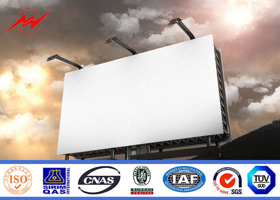 High Bright Steel Outdoor Billboard Advertising Structure Full Color Outside LED Billboard