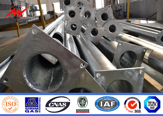 Tiang Lampu Jalan Surya Standar ISO, Tubular Steel Pole 6-15m Warna Disesuaikan