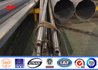 Hdg 9m Galvanized Street Light Pole Powder Coating Dengan Cross Arms