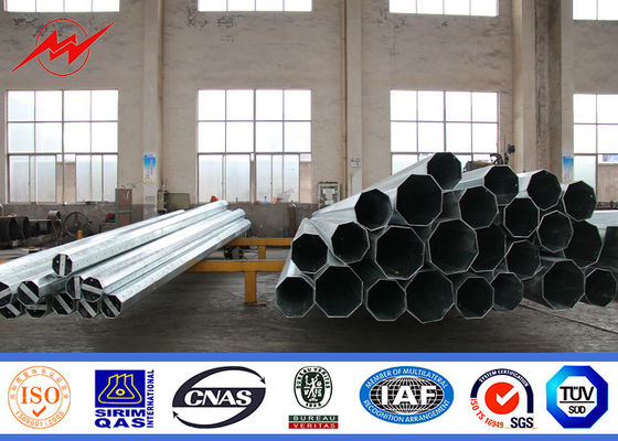 Galvanized Transmission Line Poles Electrical Power Pole 800 Dan