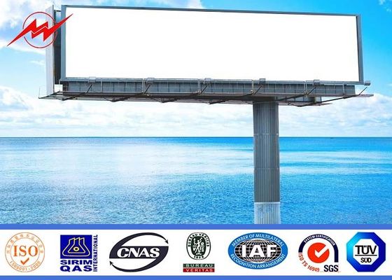 Struktur Baja Komersial Digital Outdoor Periklanan Billboard, Tinggi 6M Ketebalan 10nm